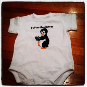 All the kiddos on my list are getting "future bookworm" onesies.
